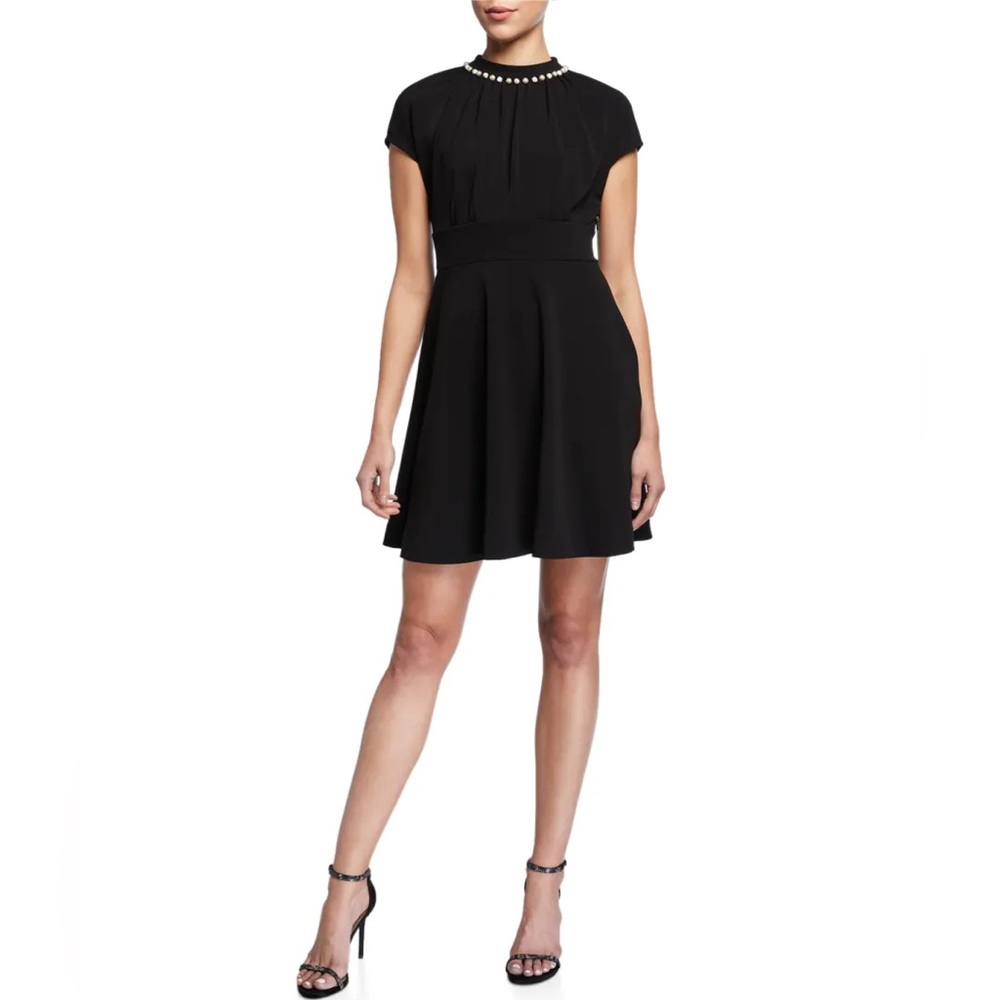 🔥🔥🔥NEW Kate Spade Black Pearl Neckline Mini Dress